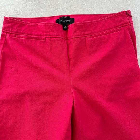 TALBOTS CHATHAM ANKLE PANTS - SOLID size 4 - Picture 2 of 4